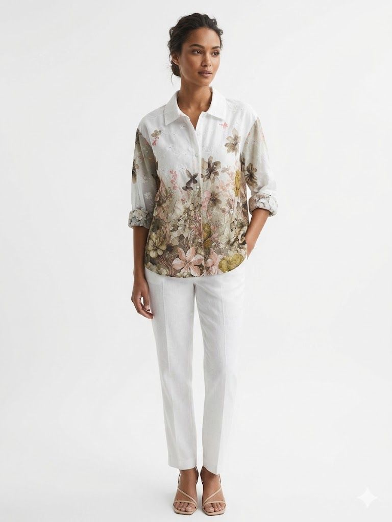 Blossom pattern shirt